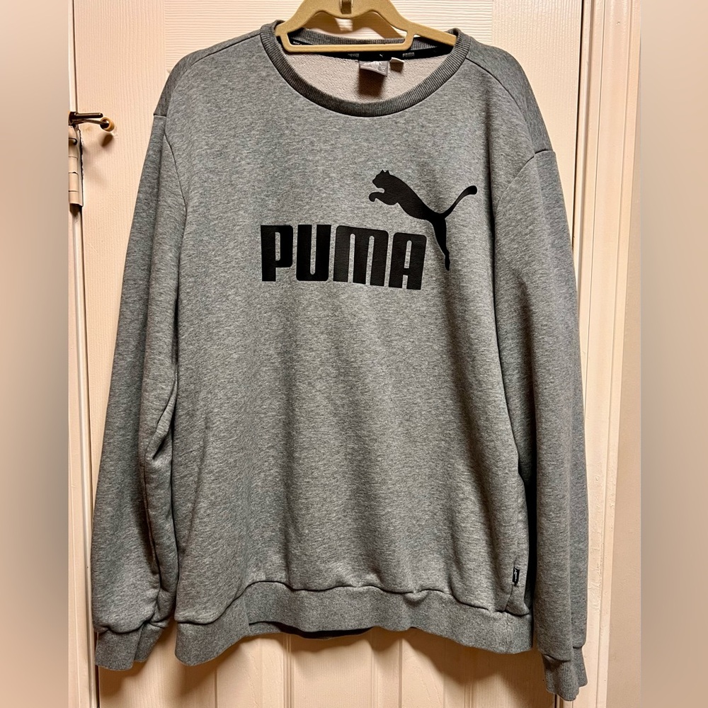 PUMA Men's Crewneck Sweater in Gray